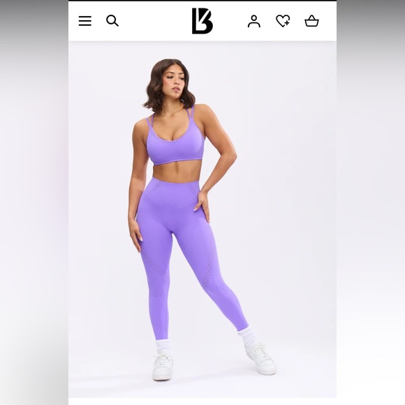 Buffbunny collection - electric purple workout set - Picture 1 of 5